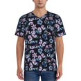 thumbnail image 4 of Haiem Hip Hop Hipster Baseball Jersey Button Down Shirts Sports Uniforms Men Women Jersey(Love Butterflies,X-Large), 4 of 9