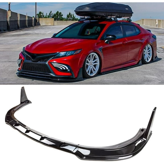 HUIMART Front Bumper Lip Splitter 5 Piece Compatible with Toyota Camry SE XSE 2018-2023 Yofer Style V2 Winglet Spoiler (Gloss Black)