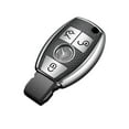 thumbnail image 2 of Xotic Tech 3 Button Full Protection Silver Smart Key Fob Cover Case Shell Compatible with Mercedes Benz A B C E S G M V Class CLA CLS GLA GLC GLE GLK GLS, 2 of 9