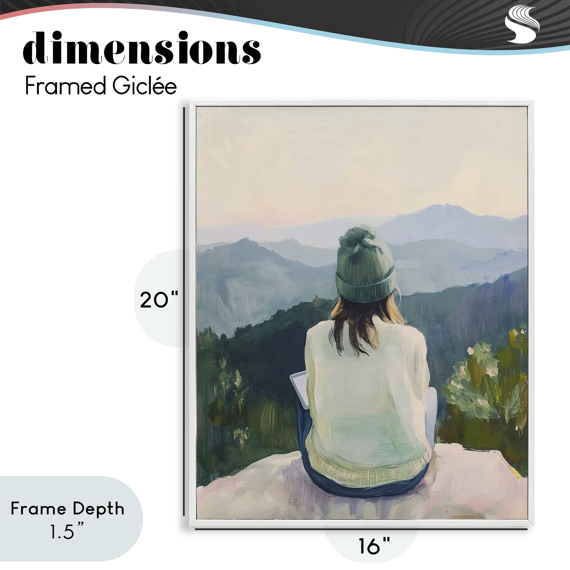 Stupell Industries Mindful Solitude Meditation View White Framed Giclee Art, design by The Prints Vibe