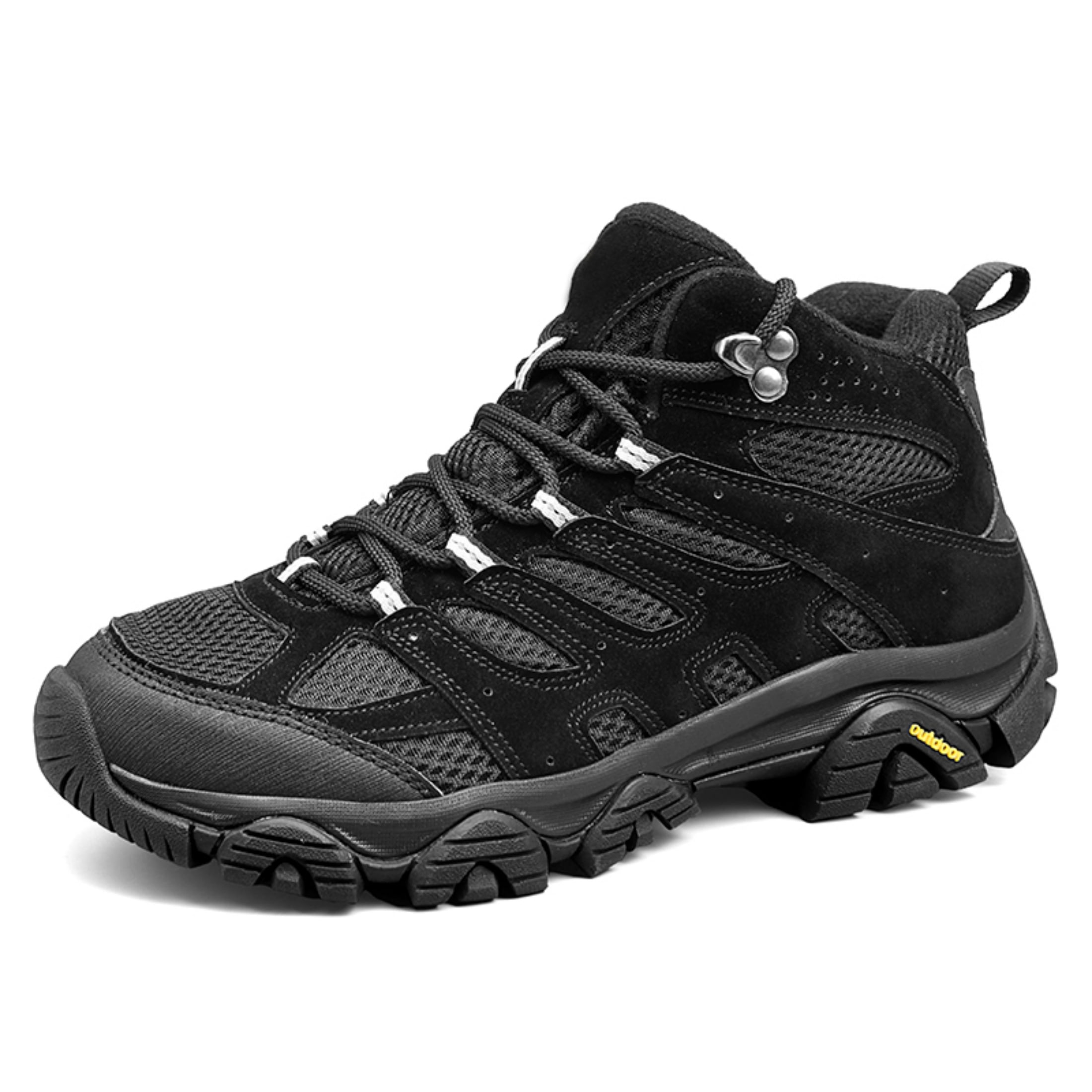 SKIUHS Men's Women's High Top Waterproof Breathable High-Traction Grip Outdoor Hiking Shoes