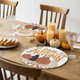 thumbnail image 4 of Fall Round Placemats Set of 4 Hello Autumn Pumpkin Place Mats Thanksgiving Woven Placemat Maple Leaves Circle Braided Table Mat for Kitchen Dining Table Autumn Party Home Decor 15 Inch, 4 of 9