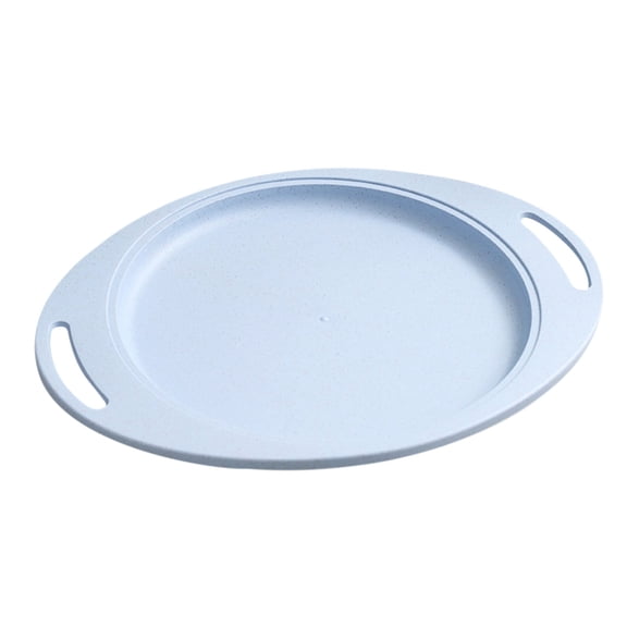 Plastic Plates Reusable Dinner Plates Vintage Straw Round Western Fruit Plates for Kitchen Lunch Party Outdoor