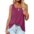 thumbnail image 2 of Defitshape Women's Square Neck Tanks Tops Sleeveless Cami Soft Casual Cotton Summer Cool Basic Thin Purple XX-Large, 2 of 4
