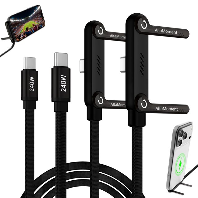 Cable de carga AltaMoment 240W PD de 1,8 m con soporte plegable