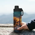thumbnail image 7 of Uemuo Sunset Coast Sunflower 18OZ Insulated Kettle, Sports Water Bottle, Stainless Steel Kettle, Vacuum Insulated Flask, Flip Lid Travel Mug, 7 of 7