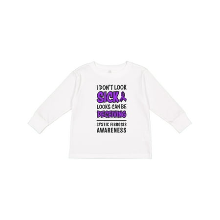 

Inktastic Cystic Fibrosis Awareness I Dont Look Sick Looks Can Be Decieving Boys or Girls Long Sleeve Toddler T-Shirt