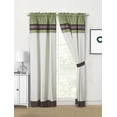thumbnail image 4 of 11-Piece Bailey Comforter Curtain Set Bedroom Bundle|Geometric Quilts Pleated Stripe|Green Brown Beige|Queen Size, 4 of 7