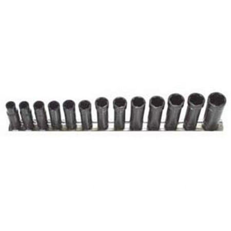 UPC: 0747925185343 | H.B. Products TRTSCD3813B 13 Piece .38 in. Drive Deep Turbo Socket SAE- Metric Set