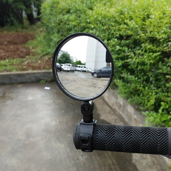 Pretyzoom Universal Black Motorcycle Handlebar Mirror Anti-Fragmentation 2Pcs