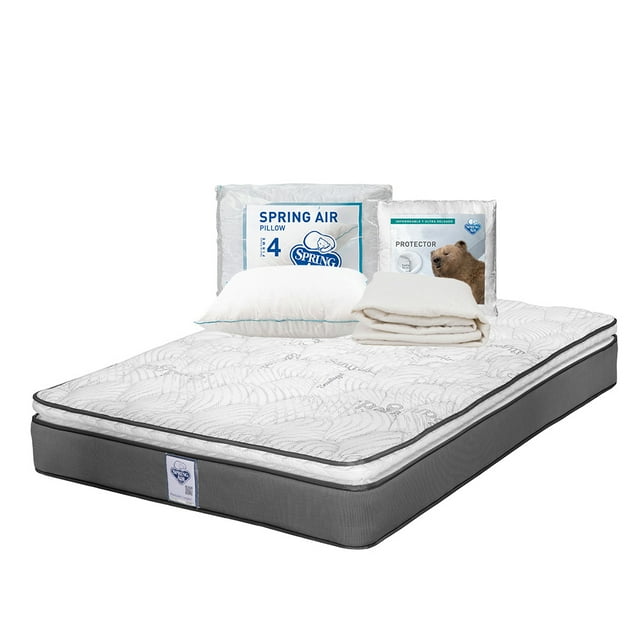 Colchón Individual Prestige Spring Air + Almohada + Protector de Colchón