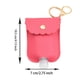 thumbnail image 5 of Sonducket Botella de viaje de cuero PU portátil Color sólido reemplazo elegante recargable llavero de viaje de moda con llavero Carteras Rosado, 5 of 6