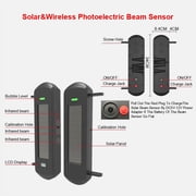 HTZSAFE Solar Wireless Alarm System-800 Meters Wireless Range-100 Meters Sensor Range-Solar Siren & Strobe-DIY Home Security + Solar Wireless Outdoor Photoelectric 3 Beam Sensor Waterproof(IP66)