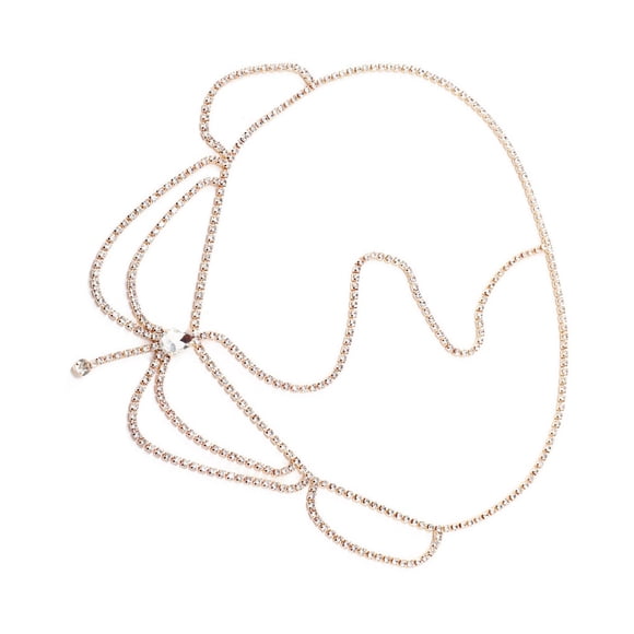 Sonducket Boho cristal ceja cabeza cadena gota de agua diamantes de imitación moda accesorios para el cabello colgante diadema boda señoras Accesorio para el cabello