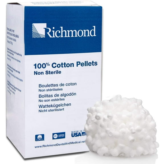 Richmond Dental 100107 Cotton Pellets Size #2 Non-Sterile 2550/Bx