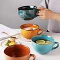 thumbnail image 5 of Farcauo Oversized Coffee Mug 24 OZ Soup Mug Large Soup Bowls with Handles Large Ceramic Mug Big Coffee Mug Large Tea Cup Porcelain 700 ML Coffee Tea Cup XXL Cereal Large Soup Mugs, 5 of 7