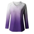 thumbnail image 4 of ShomPort Women Long Sleeve Shirts Casual V Neck Solid Color Blouses Dressy Tunic Tops for Leggings, 4 of 4