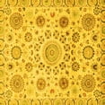 thumbnail image 1 of Ahgly Company Machine Washable Indoor Square Abstract Yellow Modern Area Rugs, 7' Square, 1 of 4