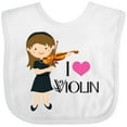 thumbnail image 3 of Inktastic Girls I Heart Violin Girls Baby Bib, 3 of 4
