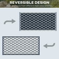 thumbnail image 6 of Outsunny Outdoor Rug, 9' x 18' Plastic Rug, Blue & White, 6 of 10