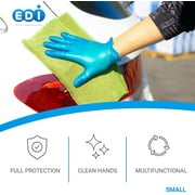 EDI Blue Vinyl Gloves, Small, 100 Count, Disposable, Latex-Free, Powder-Free, Unisex