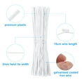 thumbnail image 3 of Uxcell 300 Pcs Plastic Twist Ties, 6 Inch Reusable Cable Ties, 0.08 Inch Wide Bag Coated Ties White, 3 of 7