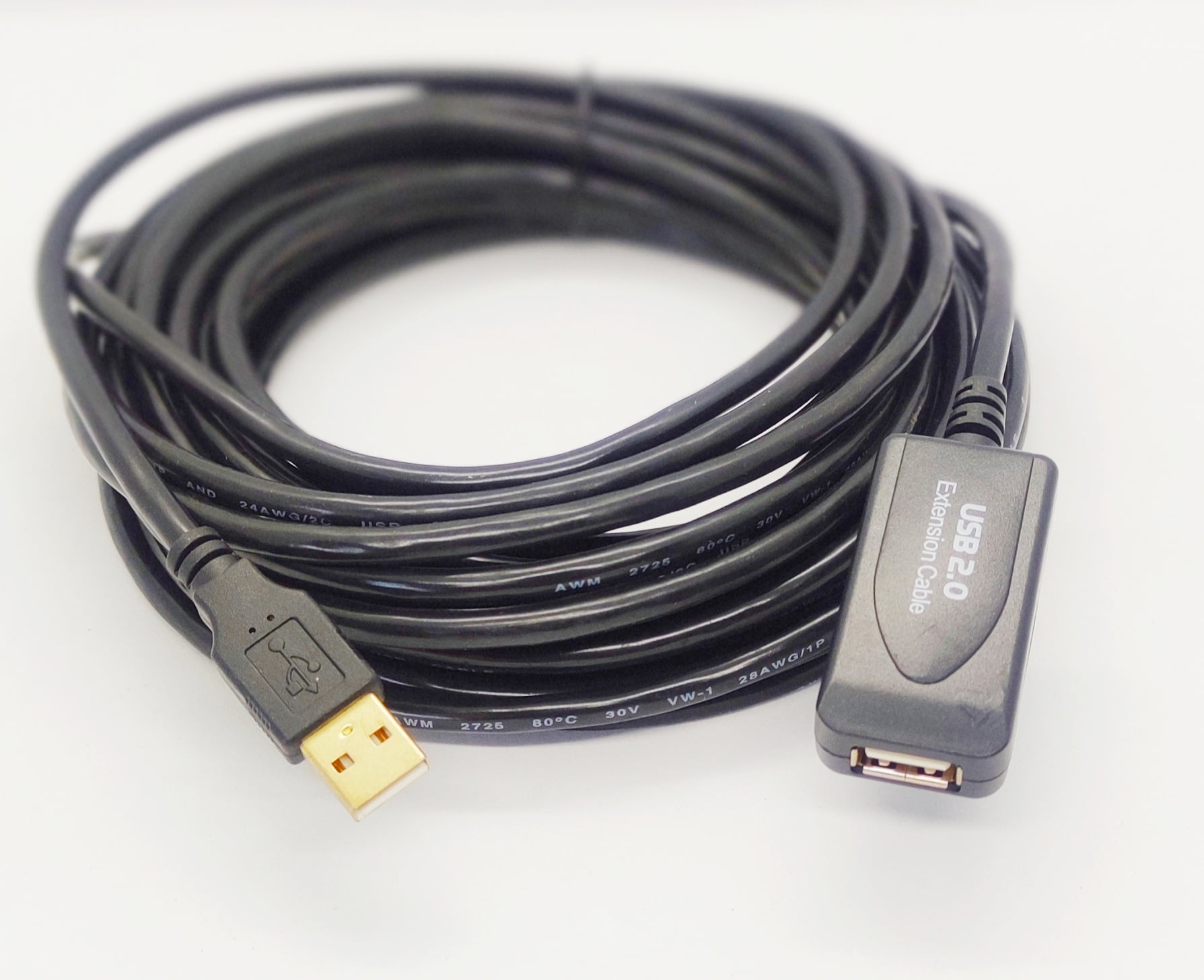 30Ft USB2.0 Active Repeater Cable A-Male/A-Female