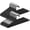 Black, variant on Pants Hanger, 30 Pack Space Saving Open-Ended Metal Pants Hanger, Non Slip Trousers Slack Hangers Organizers for Pants Jeans Slacks Scarf Trousers Ties,Grey