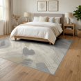 thumbnail image 3 of ODIKA 6'x9' Washable Area Rug Non-Slip, Chair-Friendly, Grey Interlocking Under Shapes Composition Contemporary Asymmetrical Balanced for Dining Room, Table, Office Décor, 3 of 7