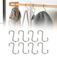 thumbnail image 4 of S Hook, S Hooks Heavy Duty 8PCS Portable Beautiful Fashionable Large Size  For Office For Kitchen For Shower Room 8 Pack S Hook, 4 of 8