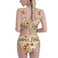 thumbnail image 3 of Kdxio 70s Hippie Style for Womens High Waisted Bikini Top Sports Style Two Piece Bathing Suits, 3 of 7