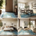thumbnail image 2 of Phantoscope Warm Moroccan Boho Rug — Low-Pile Living Room Rug, 5' x 7', Blue/Orange, 2 of 6