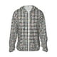 thumbnail image 1 of Fotbe Black And White Houndstooth Chaqueta con Protección Solar UPF 50+ para Hombre y Mujer, Camisa con Capucha y Bolsillos-3X-Large, 1 of 7
