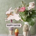 thumbnail image 2 of Happy Easter Sign Bunny cadena colgante Placa de madera decorativa para delantero de la casa Favores de fiesta, 2 of 6