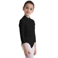 thumbnail image 2 of DPOIS Kids Girls Long Sleeve Ballet Gymnastics Leotard Bodysuit Dancewear Black 8-10, 2 of 7