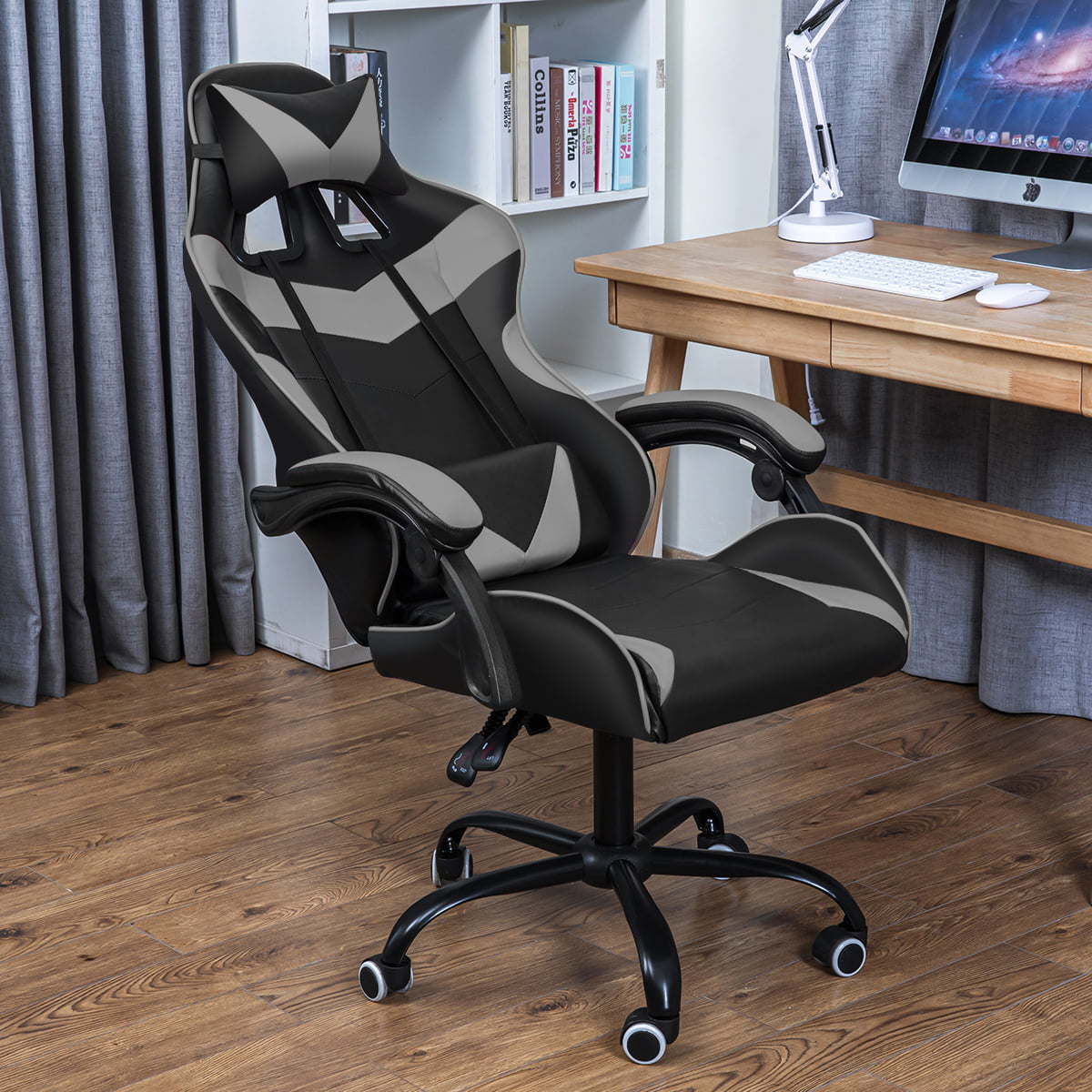Luxury Racing Gaming Chair Executive PC Office Desk Chairs Lift Swivel Recliner 