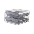 thumbnail image 1 of 1pc Kitchen Double Layers Egg Storage Box, 32 Compartment Household Drawer Refrigerator Transparent Preservation Box That Can Be Stacked With Egg Tray An, 1 of 4