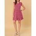 thumbnail image 5 of INSPIRE CHIC Women's Floral Printed V Neck Sleeveless Casual A-Line Dress, 5 of 6