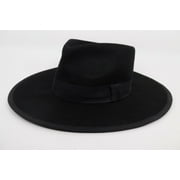 A New Day Women's Wide Brim Fedora Hat - One Size - Black