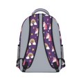 thumbnail image 3 of Unicorn and Heart Purple Pattern Backpack for School, Cute School Bag with Adjustable Shoulder Straps and Padded Back, 15.3"x11"x6.7", 3 of 5