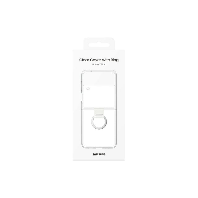 Funda transparente para Samsung Galaxy Z Flip4 con anillo, versión estadounidense