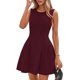 thumbnail image 1 of Vestido PRETTYGARDEN Línea A sin mangas mini burdeos XXL, 1 of 8