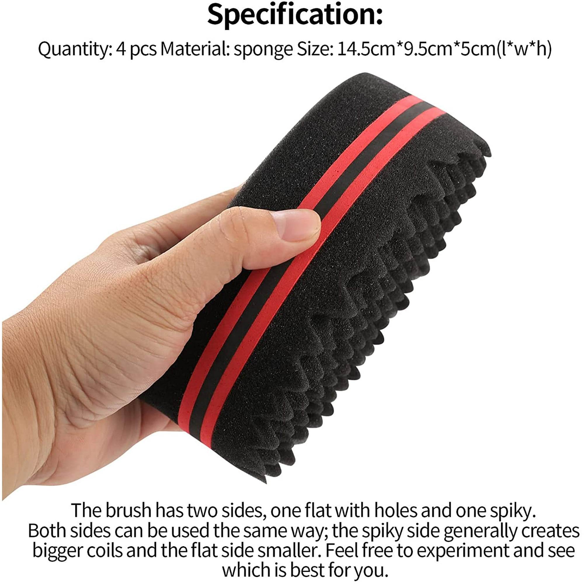 2 Pcs Big And Sall Holes Hair Sponge Brushes, Afro Coils Hair Curls