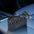 thumbnail image 1 of Car Charger Splitter,120W 5-Device 12V-24V Universal Adapter,PD3.1 Fast Charging with 60CM Cord Multi Safety Socket Fit GPS Dash Cam Vacuum Heated Seat RV Truck Electronic Power Supply, 1 of 7