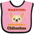 thumbnail image 3 of Inktastic Protected by a Chihuahua Boys or Girls Baby Bib, 3 of 4