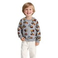thumbnail image 3 of LYHaoo Boys Long Sleeve Crewneck Sweatshirt With Cute Cartoon Construction Truck Print For Autumn Winter Casual Wear Cute Graphic Sweatshirt Sizes 2-3 Years(Gray), 3 of 6