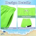 thumbnail image 6 of Aideaone Boys Swim Trunks with Compression Liner Solid Color Bathing Suits Summer Quick Dry Swimwear Swim Shorts 6-14T, 6 of 6
