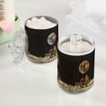 thumbnail image 2 of Yayeee 2 Pack Qtip Holder Bathroom Cotton Swab Canister with Lid Clear Dispenser Set, Sitting on The Moon, 2 of 6