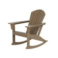 thumbnail image 4 of WestinTrends Dylan All-Weather Poly Lumber Adirondack Rocking Chair, Seashell Design, 450-lb Capacity, Patio Porch Furniture, Weathered Wood, 4 of 9