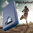 thumbnail image 4 of Compatible avec LG Stylo 6 Cas, Tout le Corps 3 en 1 Hybride Mince Couverture Rigide en Caoutchouc Souple Silicone Robuste Antichoc Coque de Protection Téléphone Housse pour LG Stylo 6 2020-Bleu Foncé, 4 of 6